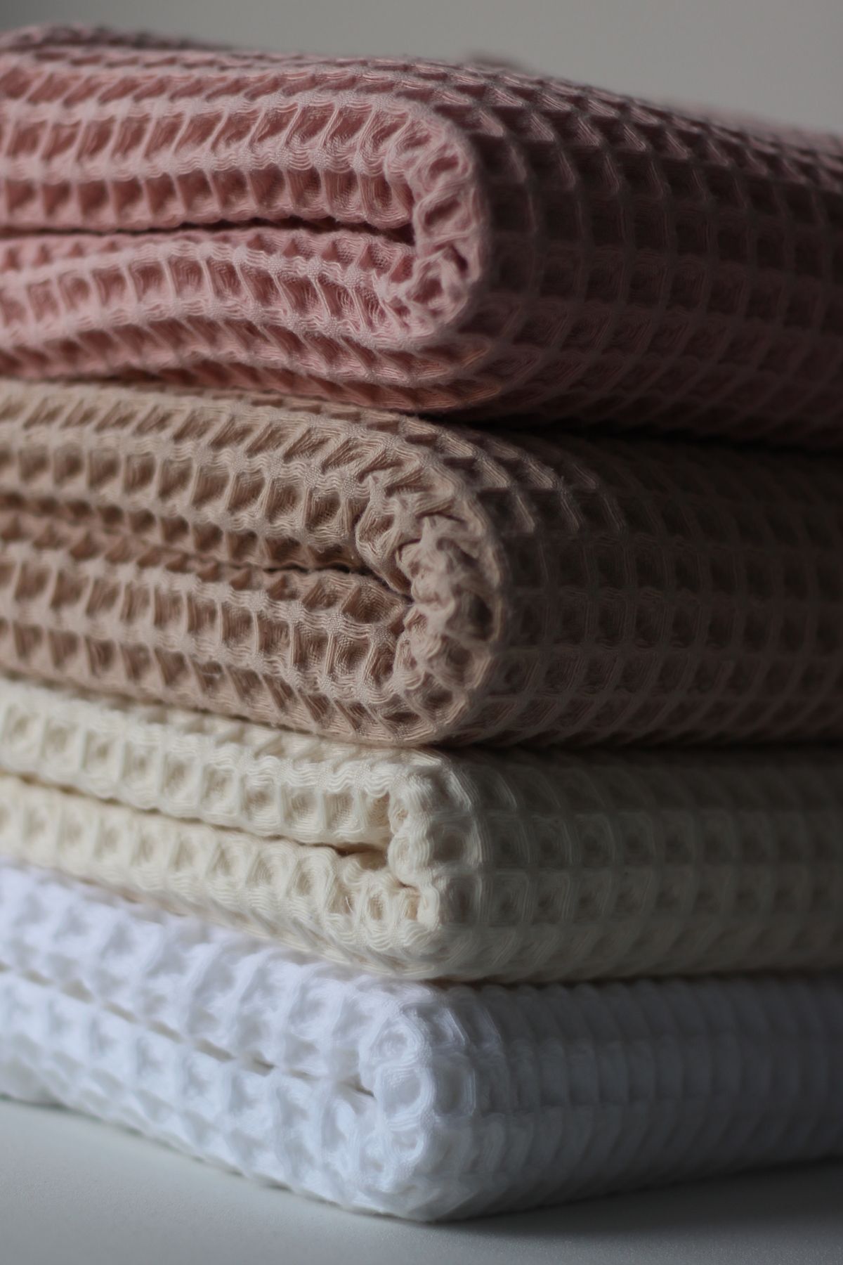 Anne Sesi Waffle Bebek Battaniyesi %100 Pamuk - 75x80 Cm - Kundak , Havlu Ve Çok Amaçlı Kullanım - Beyaz fotoğrafı 5 (önizleme)