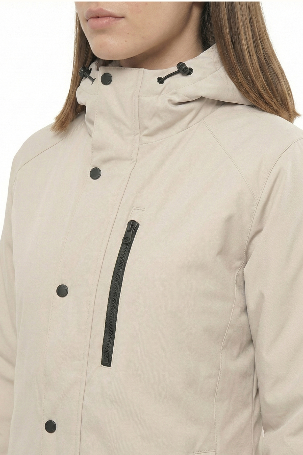 D1fference  Kadın Kışlık Parka Sıcak Tutan Dolgu Kalın İç Astarlı Su İtici Rüzgar Geçirmez Kapüşonlu Parka Mont - Görsel 6