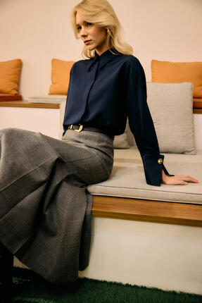 Touche Prive GENİŞ MANŞETLİ POPLİN GÖMLEK