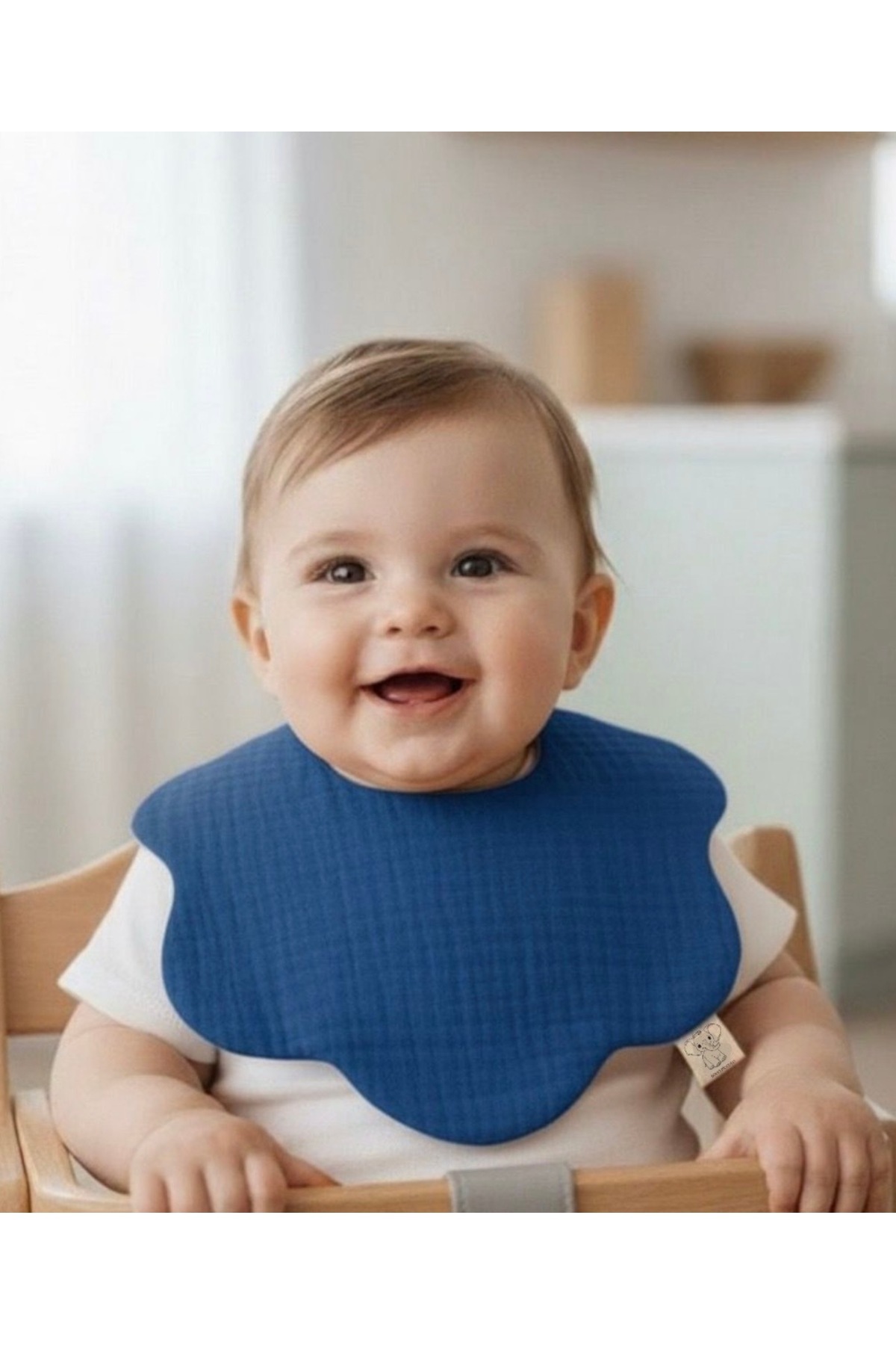 Boho Piccolo 4’lü %100 Pamuk Organik Müslin Bebek Mama Önlüğü / Salya Önlüğü / Yakalık fotoğrafı 7 (önizleme)