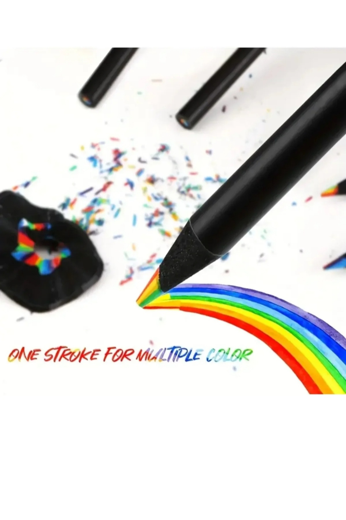 Genel Markalar 12 Adet Gökkuşağı Kalem Kuru Boya Kalemi