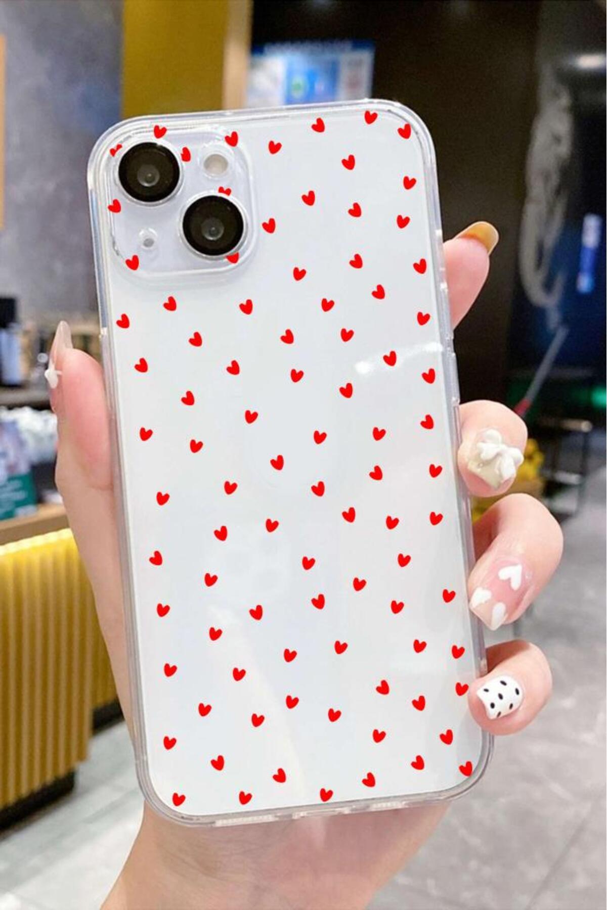 Iphone 15 Compatible Patterned Clear Silicone Case