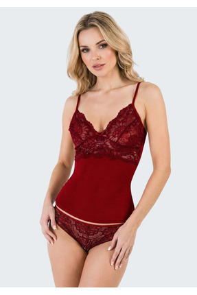 LUW 8630 Bordo Renk 2li Atlet Dantelli Takım