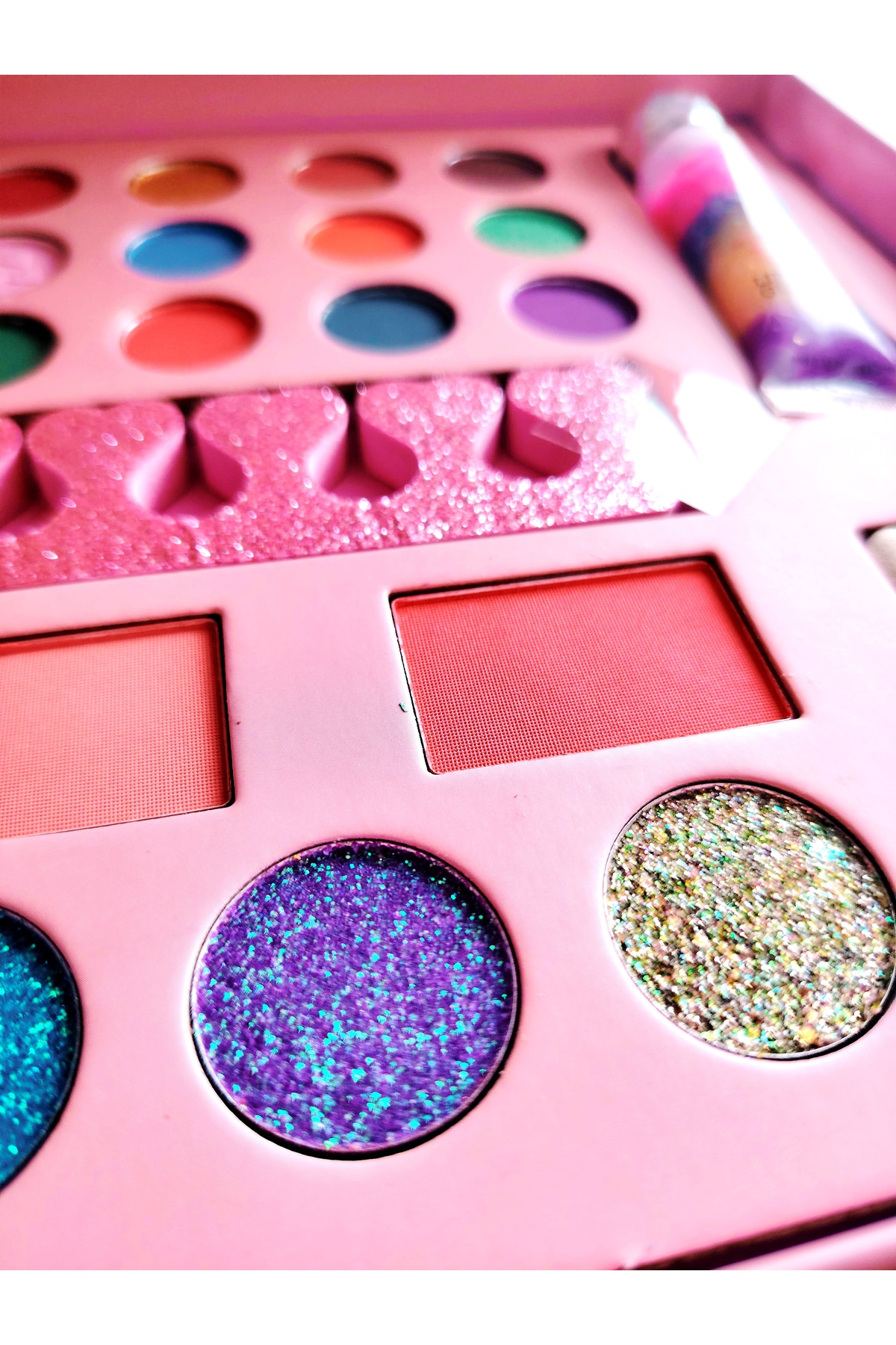 ست آرایش ۲۹ تکهٔ یونیکورن برای کودکان – رنگارنگ، براق و ایمن برای بازی