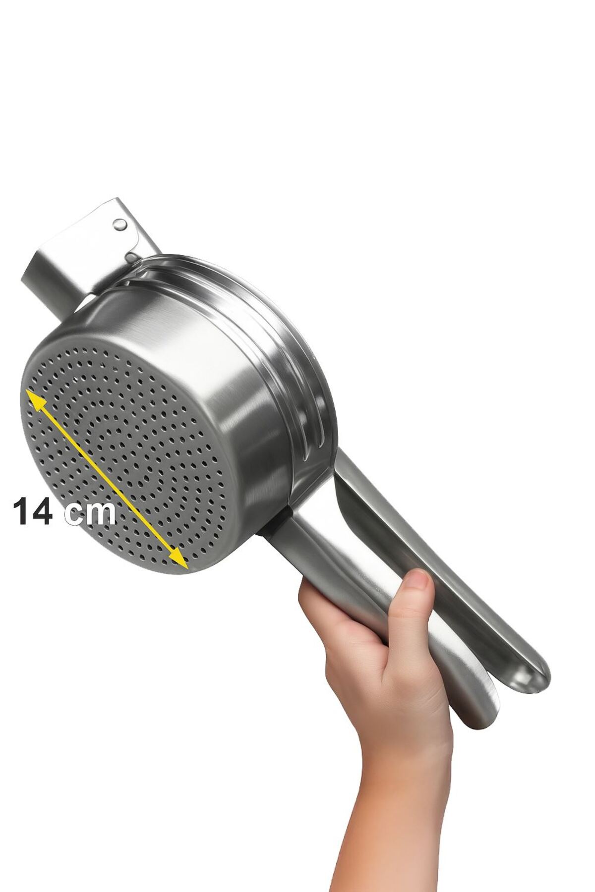 Chavin Çelik XL Büyük 14 cm. Patates Ezici Püre Yapıcı Meyve Suyu Sıkacağı Pres cin788