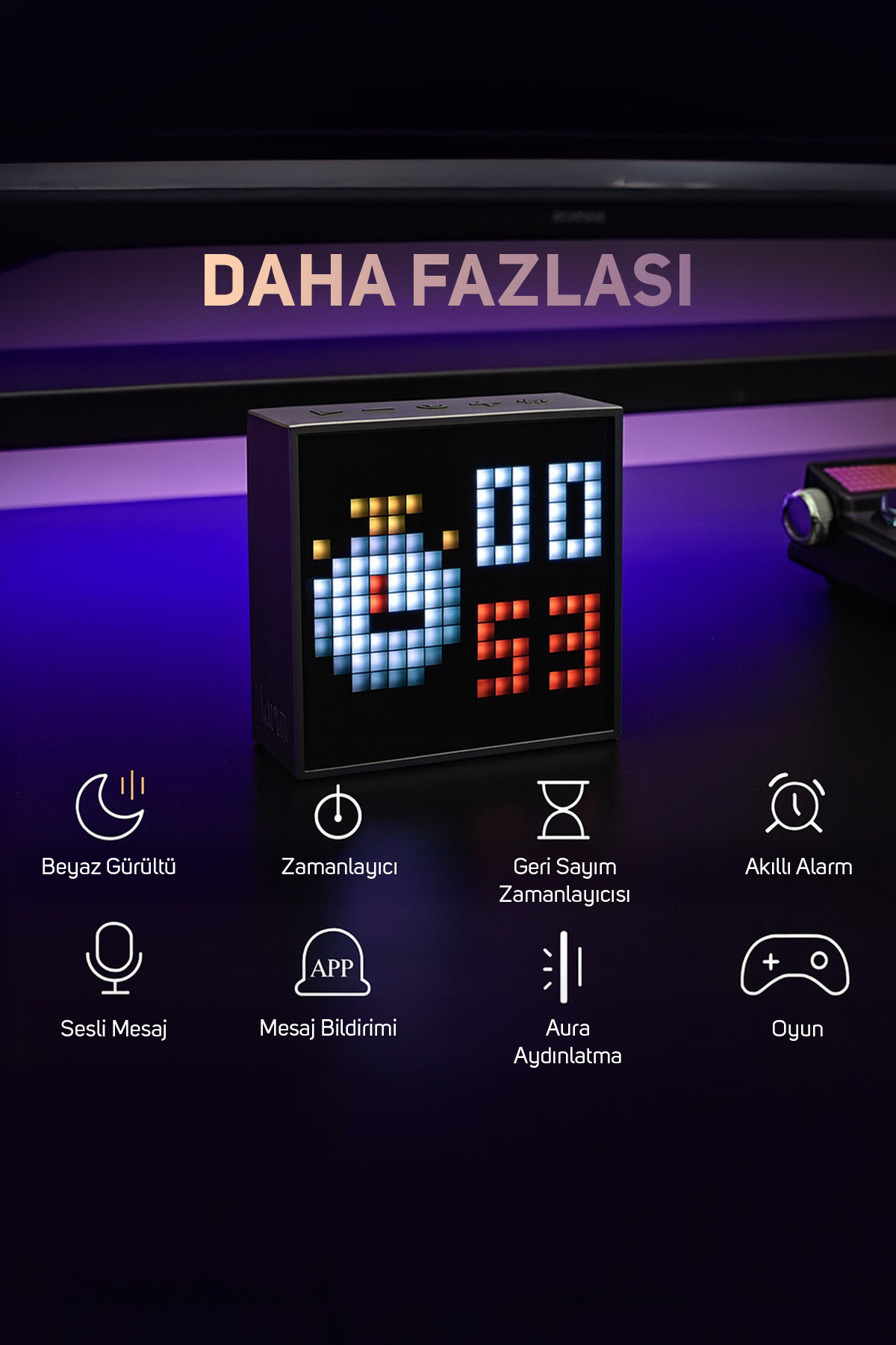 Divoom Timebox Evo Bluetooth Hoparlör Ve Pixoo-64 Led Ekran Seti