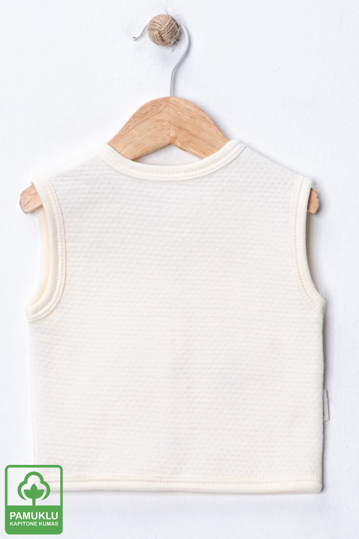 Miniel Kız Bebek Çiçekli Ayıcık Nakışlı Organik Pamuklu 3-6-9 Ay 2li Kapitone Bebek Yelek fotoğrafı 6 (önizleme)