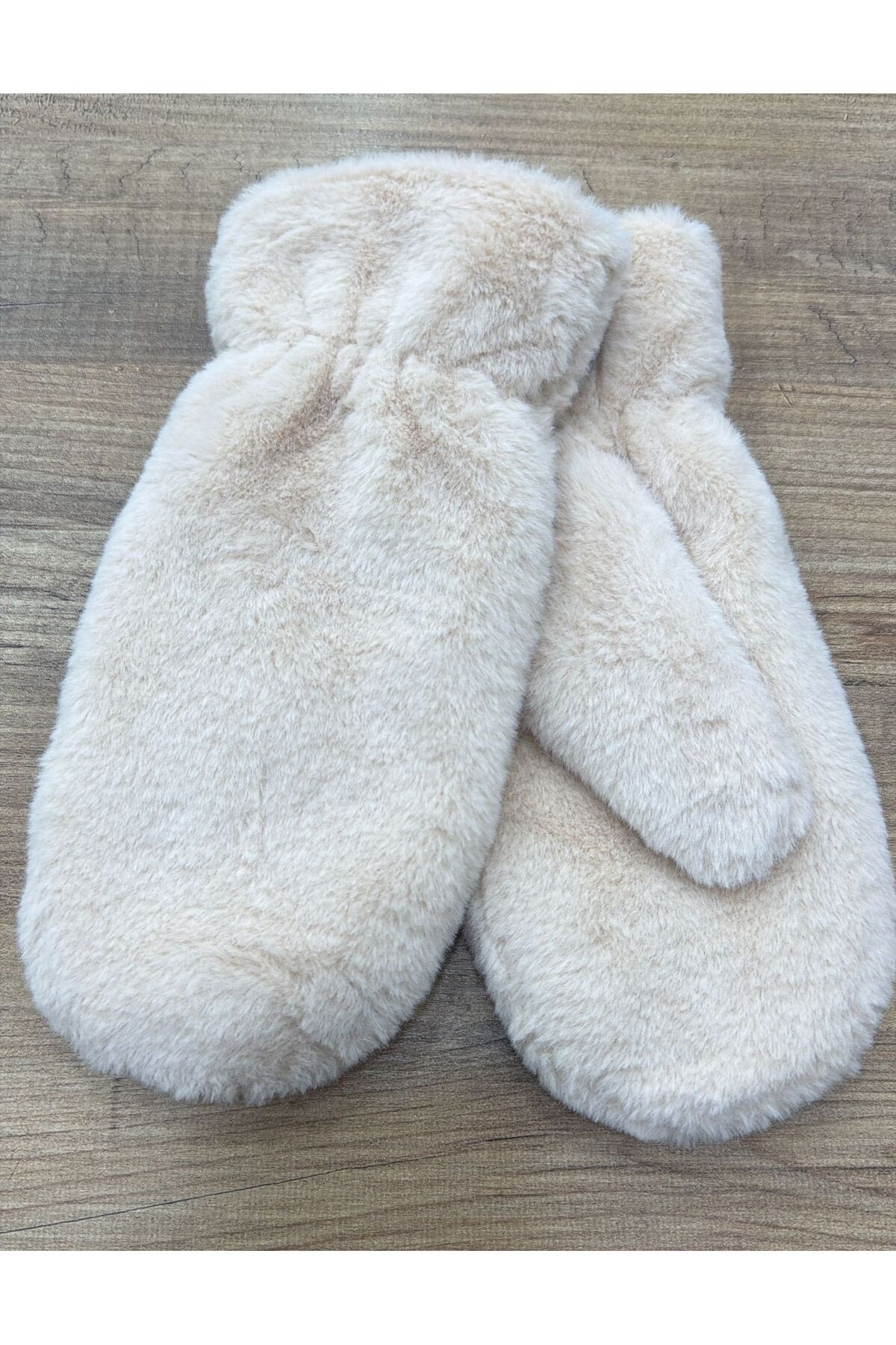 Axesoire 16011 Peluş Yumuşak Tuşeli Bej Eldiven görsel 7