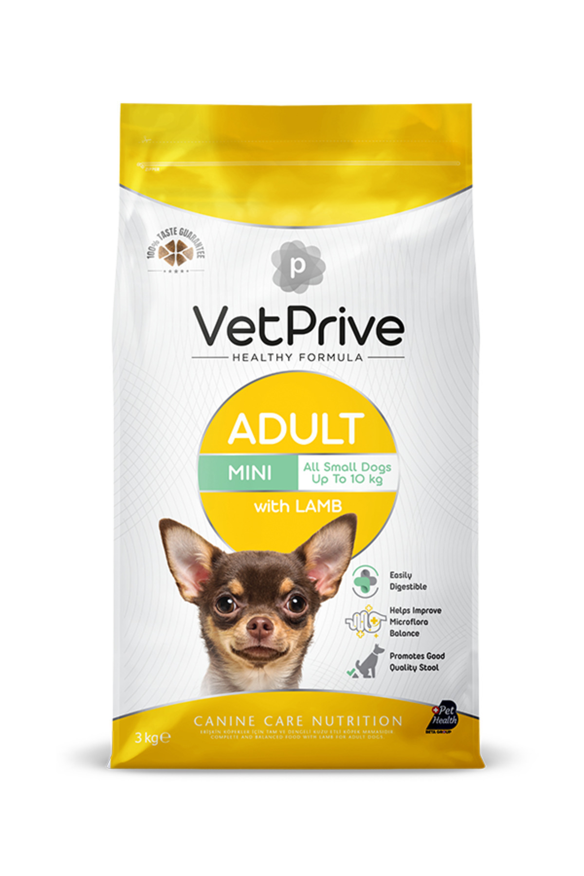 VetPrive Mini Ve Küçük Irk Yetişkin Köpek Maması Kuzu Etli 3 Kg