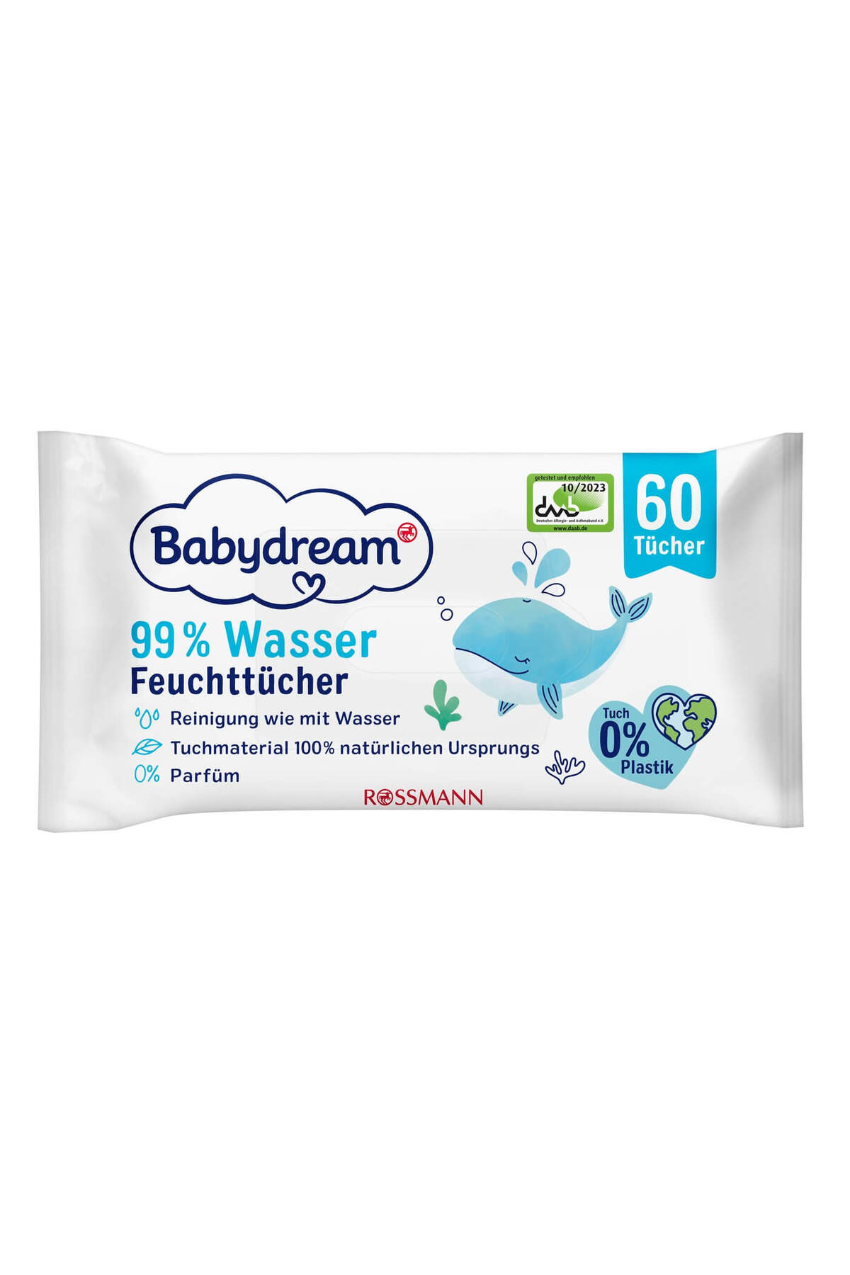 BABYDREAM Islak Mendil - Yüzde 99 Su - 6x60'lı fotoğrafı 2 (önizleme)