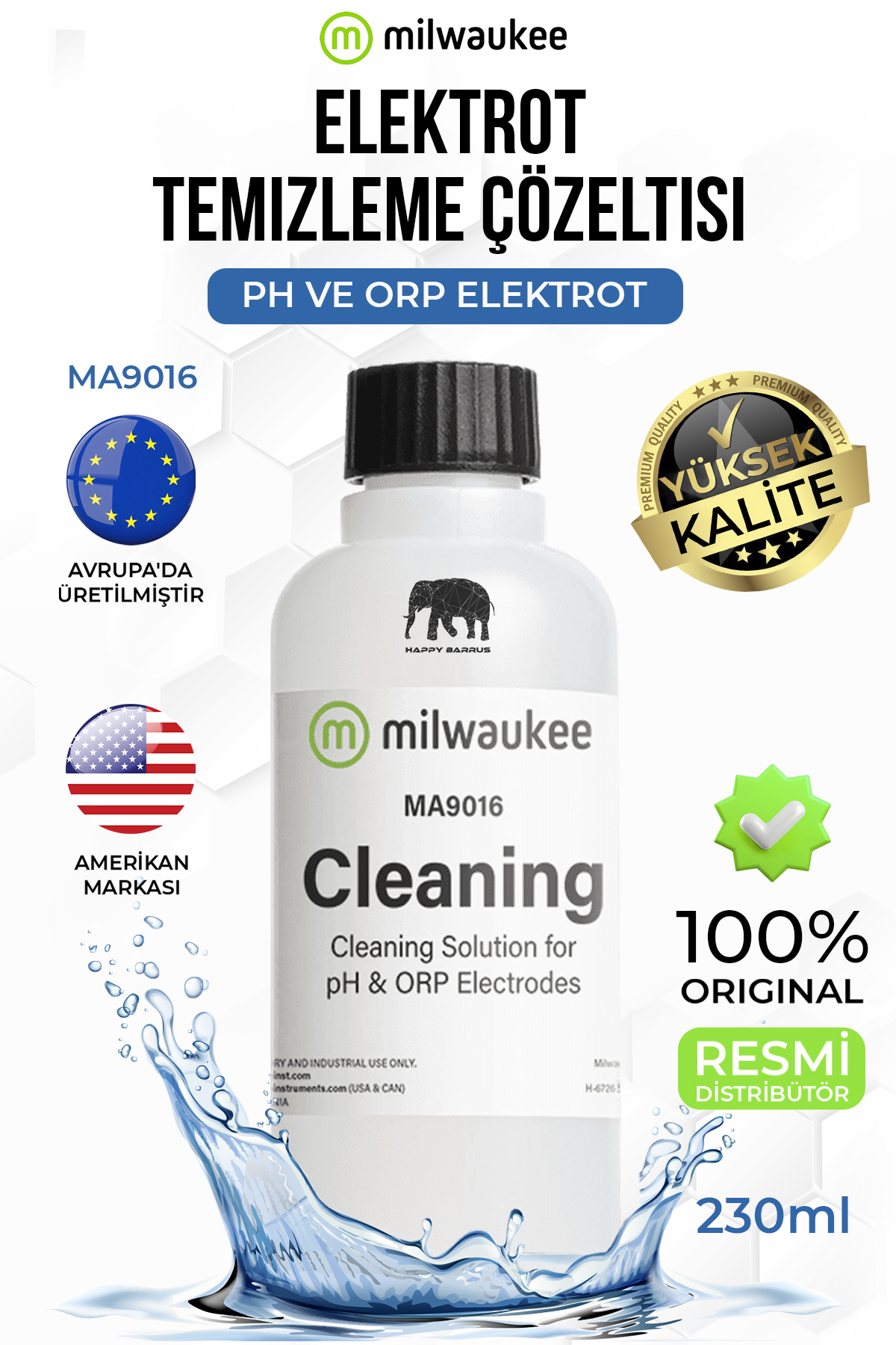 Milwaukee MA9016 Elektrot Temizleme Solüsyonu (230 ml)