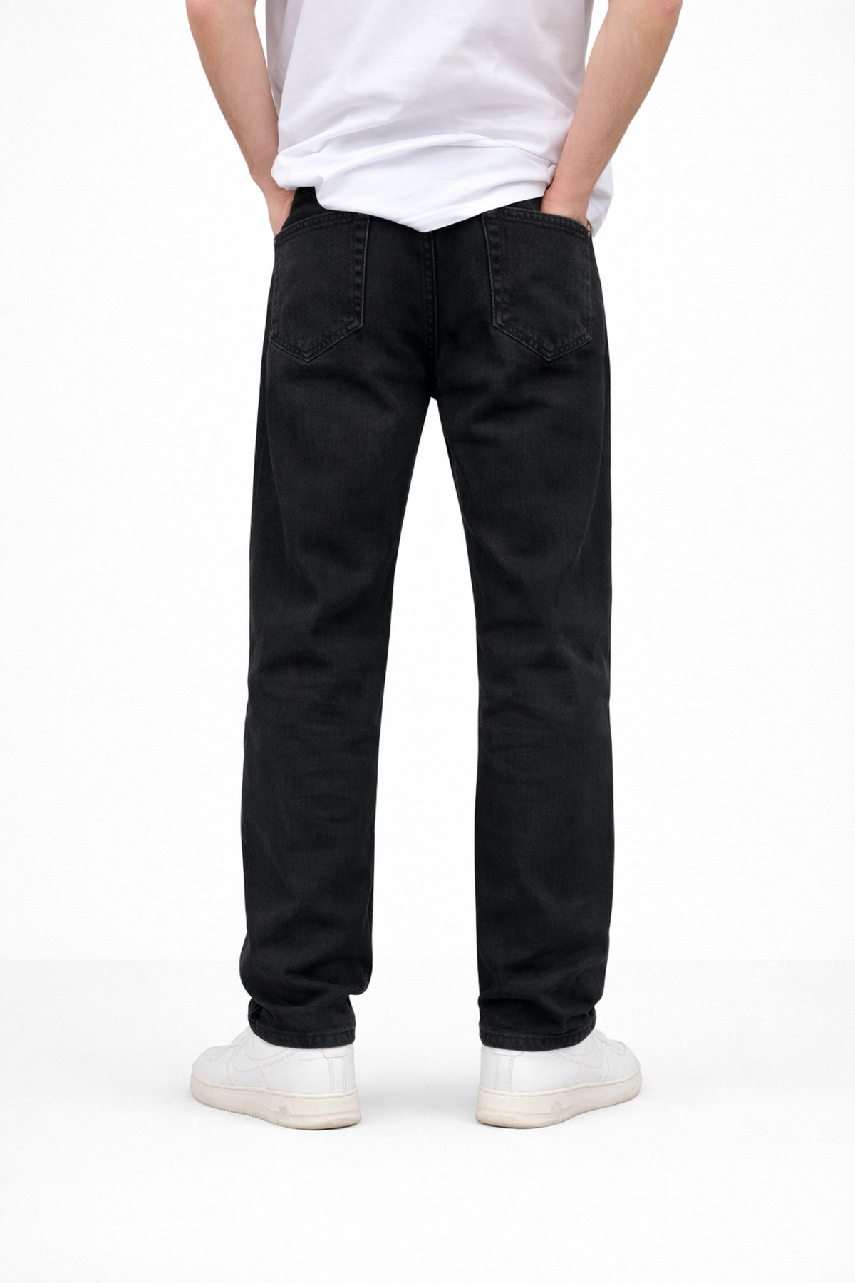 oraystore Erkek Yıkamalı Siyah Baggy Pantolon görsel 8