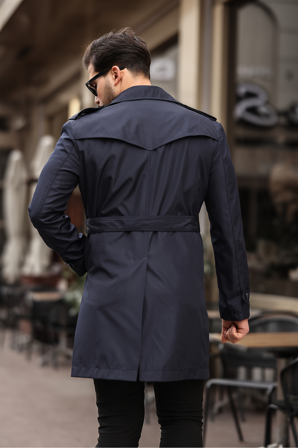 BASEL.CO  Apoletli Kemerli Trençkot - Görsel 5