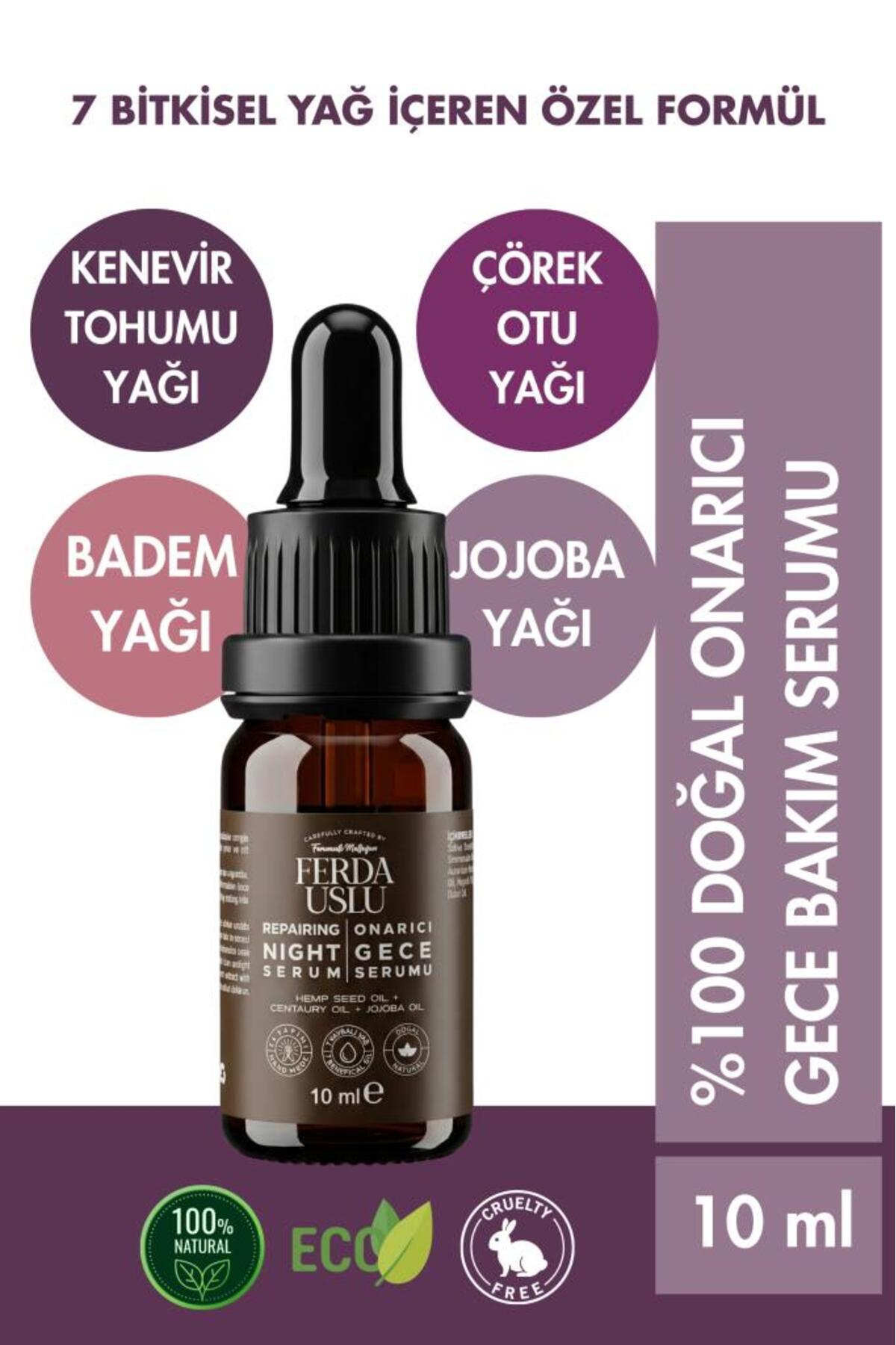 Yoğun Nemlendirici Onarıcı Gece Serumu - Kenevir Tohumu Yağı 6 Etkili Doğal Yağ 10 ml — 152.03.133