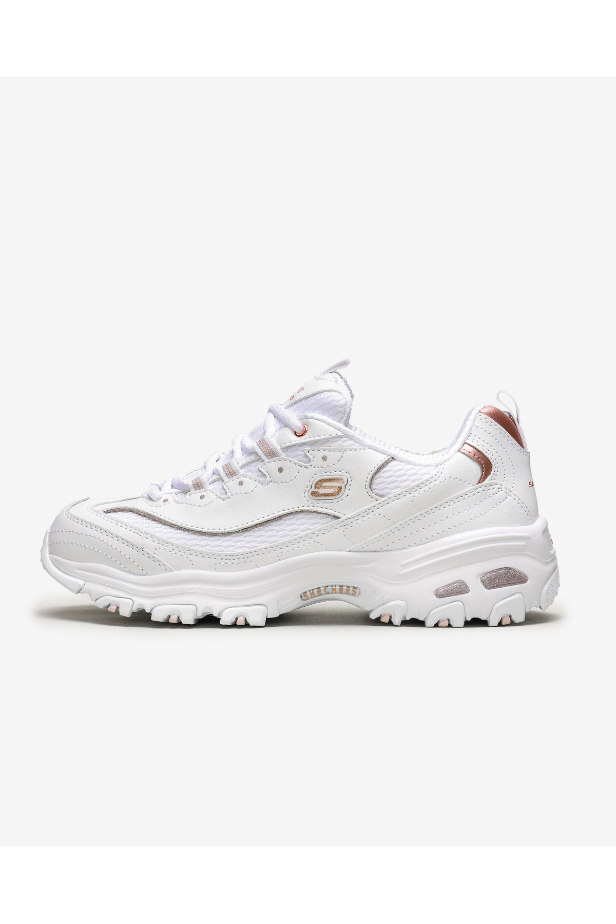 اسکچرز D'lites - کفش کتانی زنانه COPPER DIVINE سفید/صورتی/طلایی ۱۳۱۴۵ WTRG