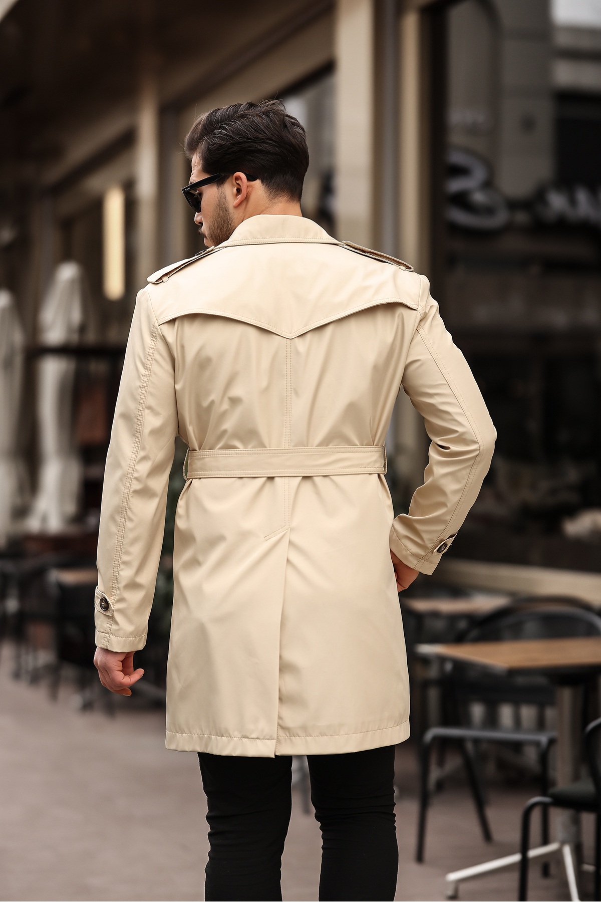 BASEL.CO  Apoletli Kemerli Trençkot - Görsel 3