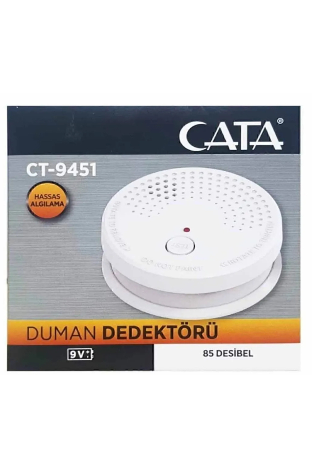 Cata Duman Dedektörü - Kablosuz Yangın Alarm Sensörü (Pil Hariç)