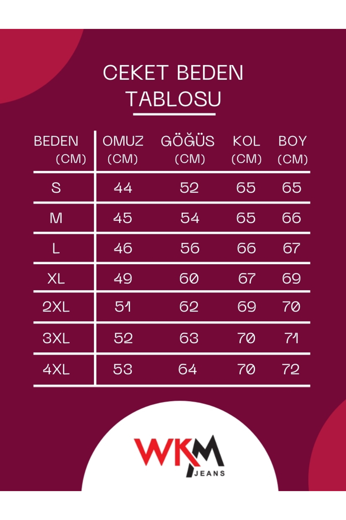 WKM  Erkek Jean Denim Standart Kalıp Cepli Düğmeli Kot Ceket - Görsel 3