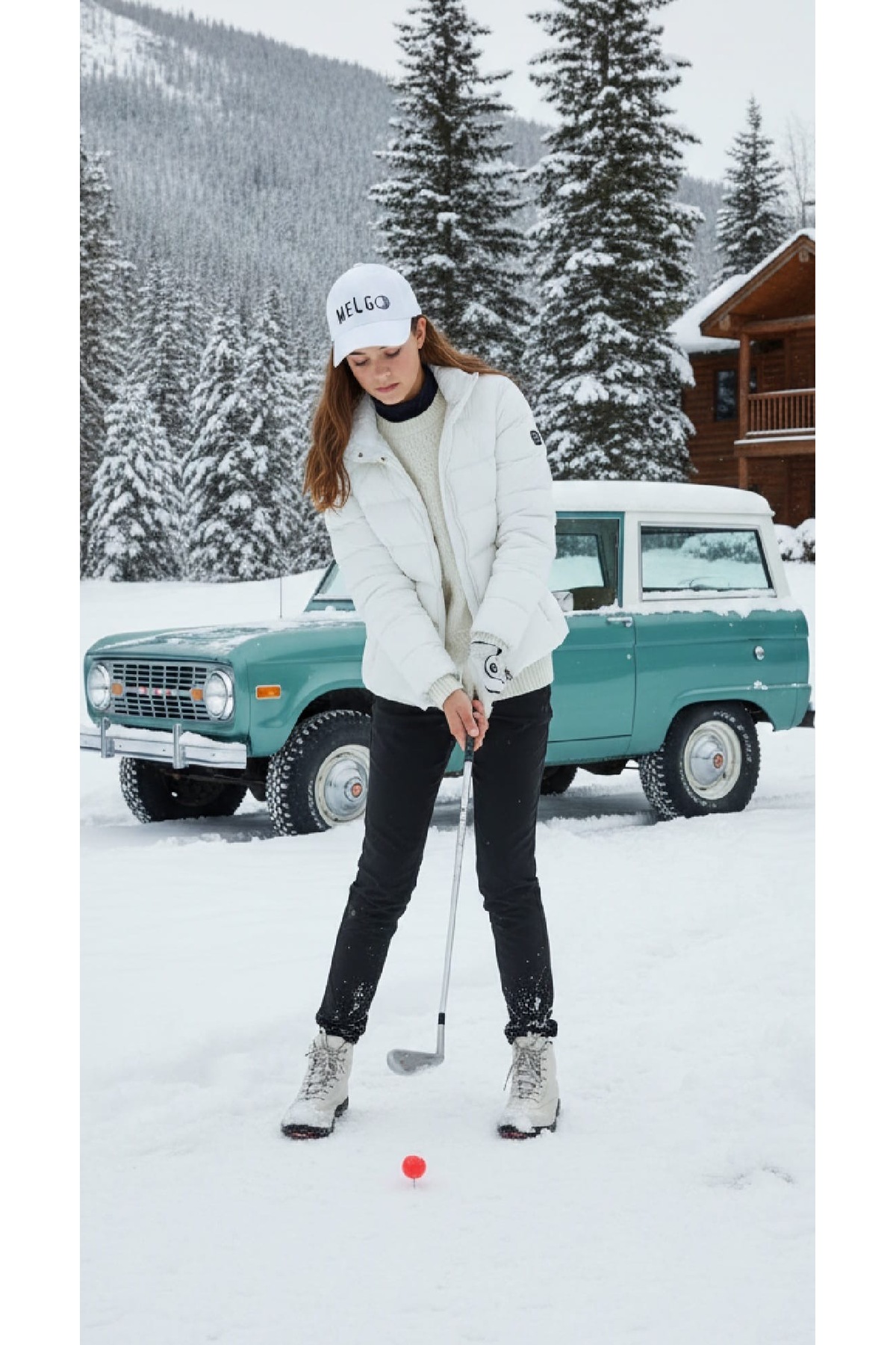 melgo Golf Şapkası - Unisex Şapka - Beyaz Spor Şapka