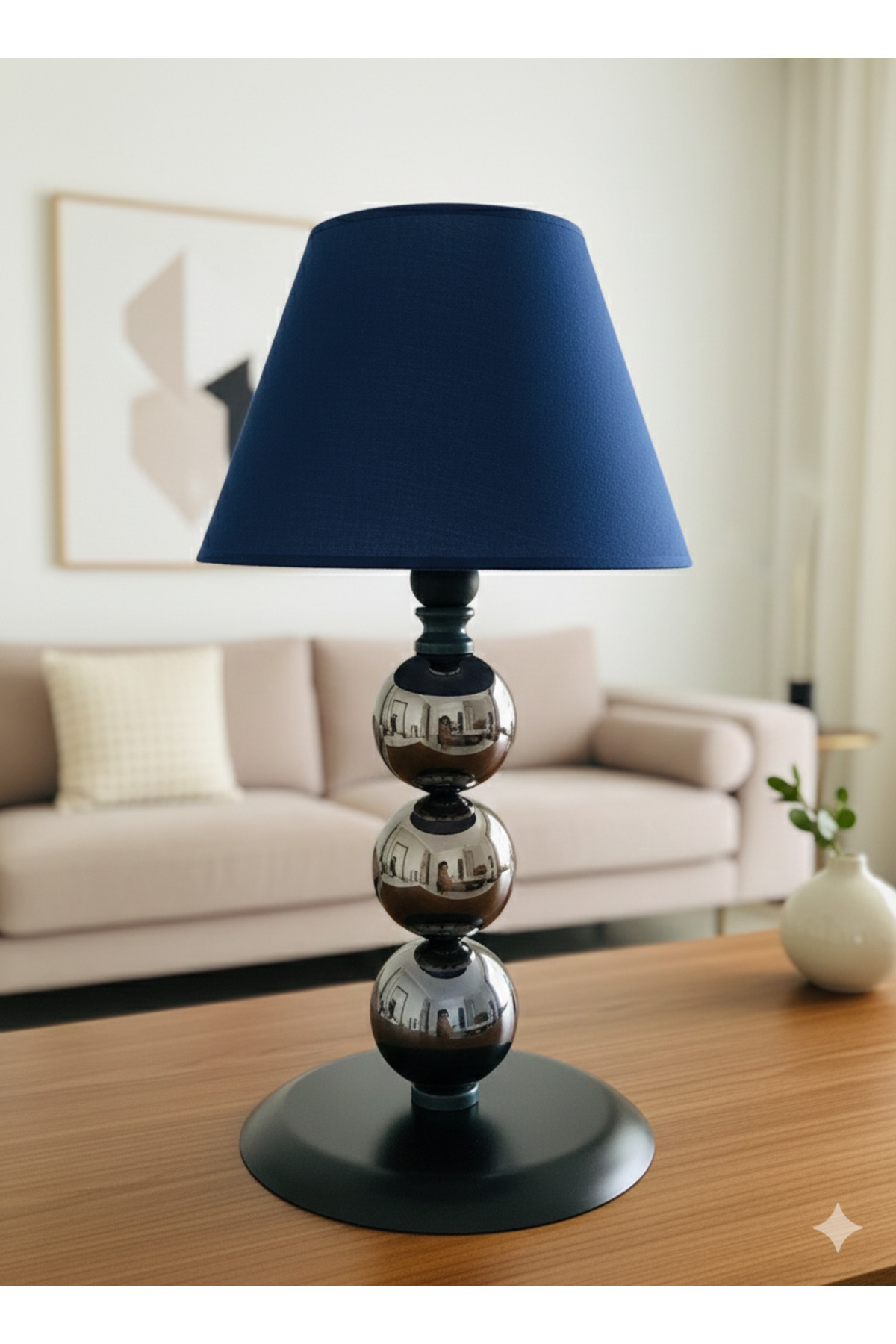 Munis Series 3-Piece Exclusive Smoked Coating Lampshade Lampshade Table Lamp, Decoration , Fabric Head