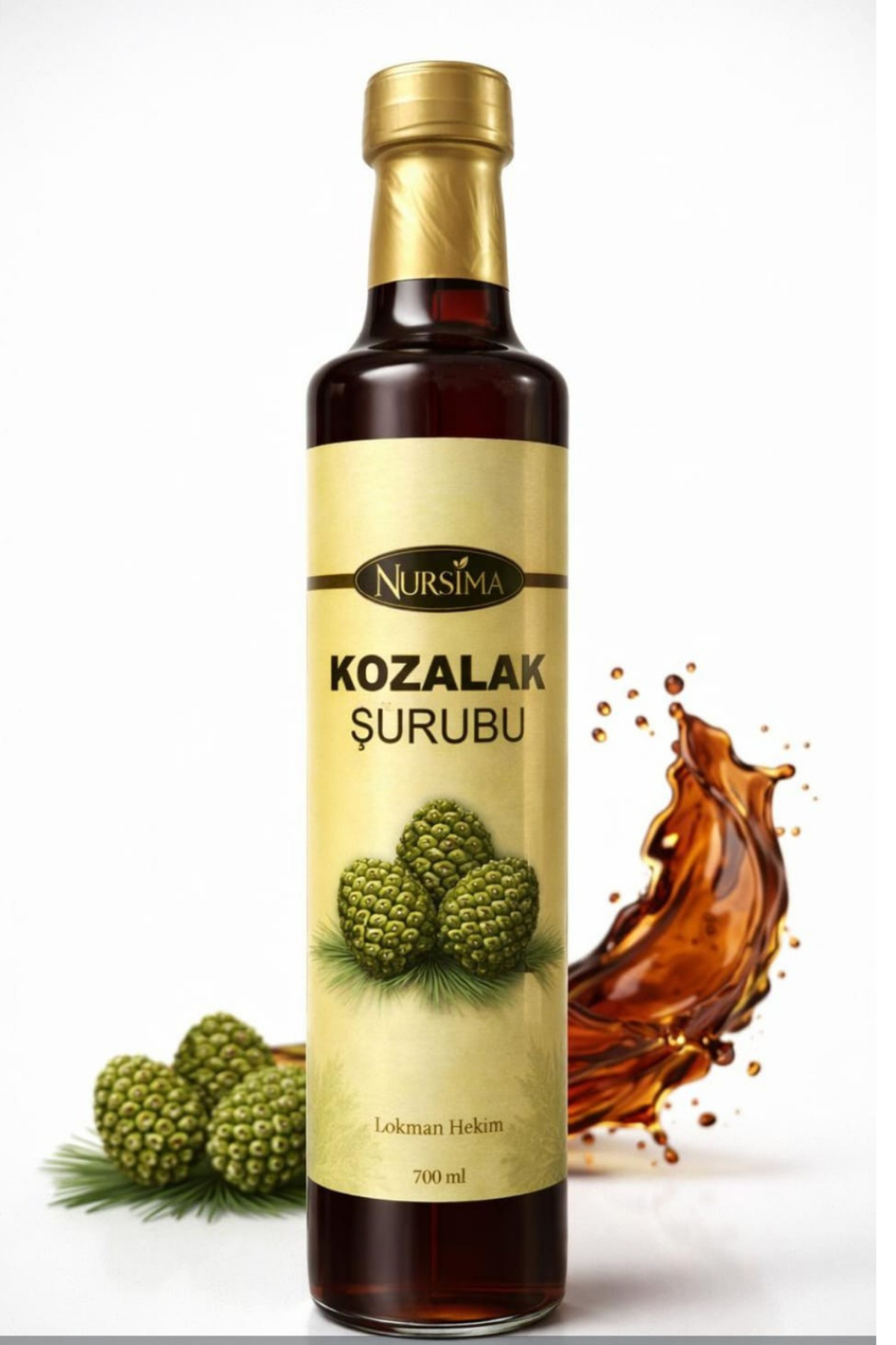 Nursima Kozalak Şurubu – 700 gr | Doğal Bitkisel Karışım – Katkısız ve Gelene...