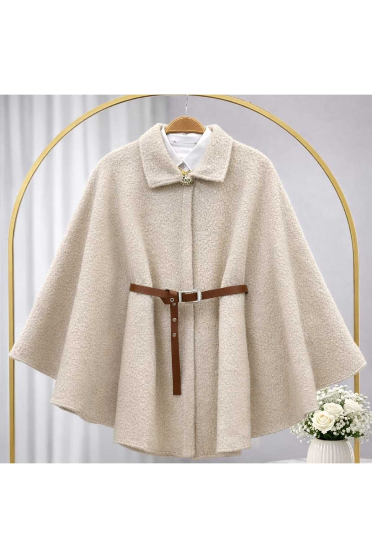 MODA VEDAT KADIN KEMERLİ BUKLET PANÇO