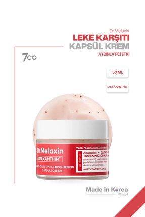 Dr.Melaxin Leke Karşıtı Kapsül Krem – Astaxanthin Içerikli, Cilt Tonu Eşitley...