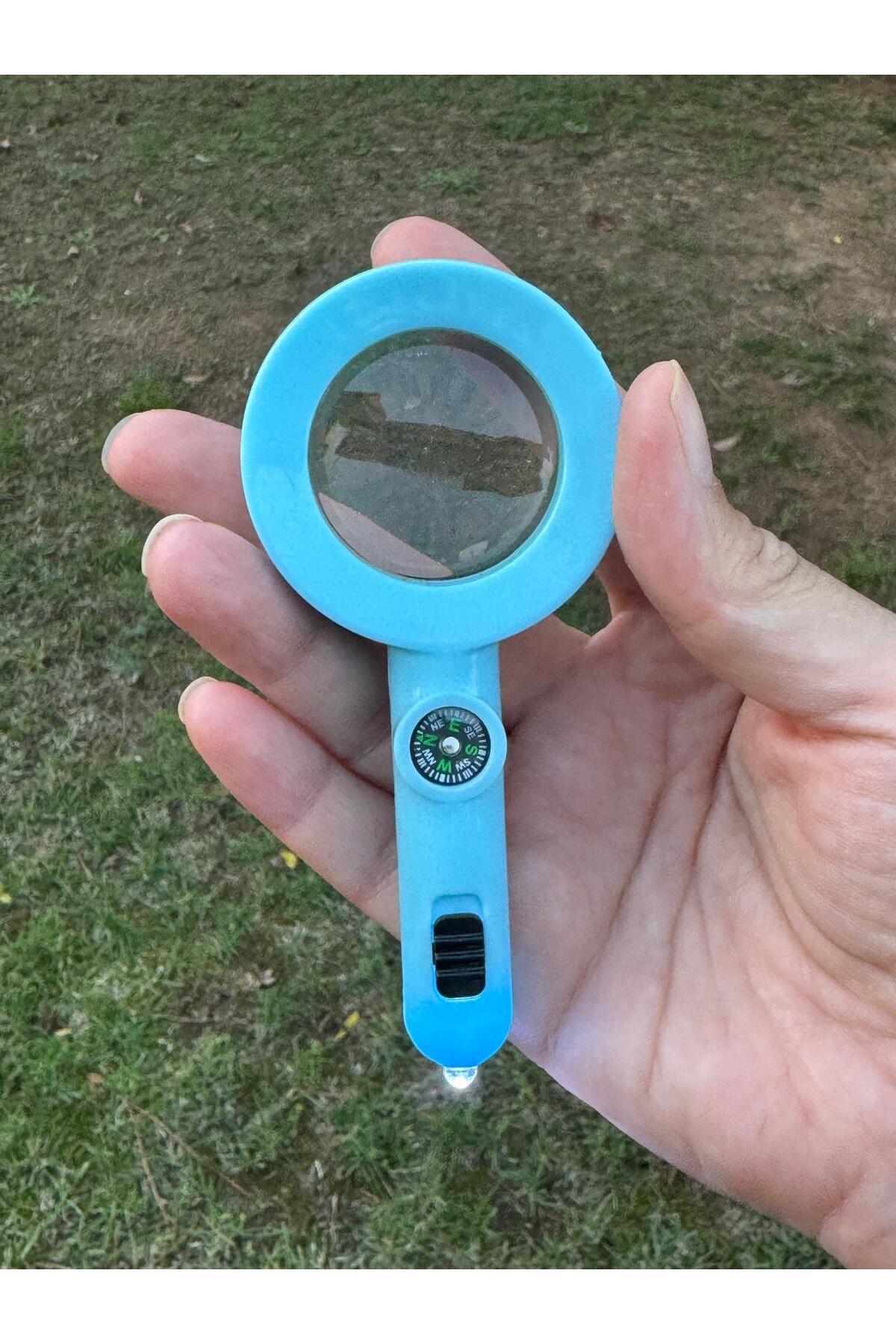 Hyd 1 Adet Plastik Işıklı Pusulalı Büyüteç Doğum Günü Hediyesi Karne Hediyesi Oyuncak fotoğrafı 6 (önizleme)