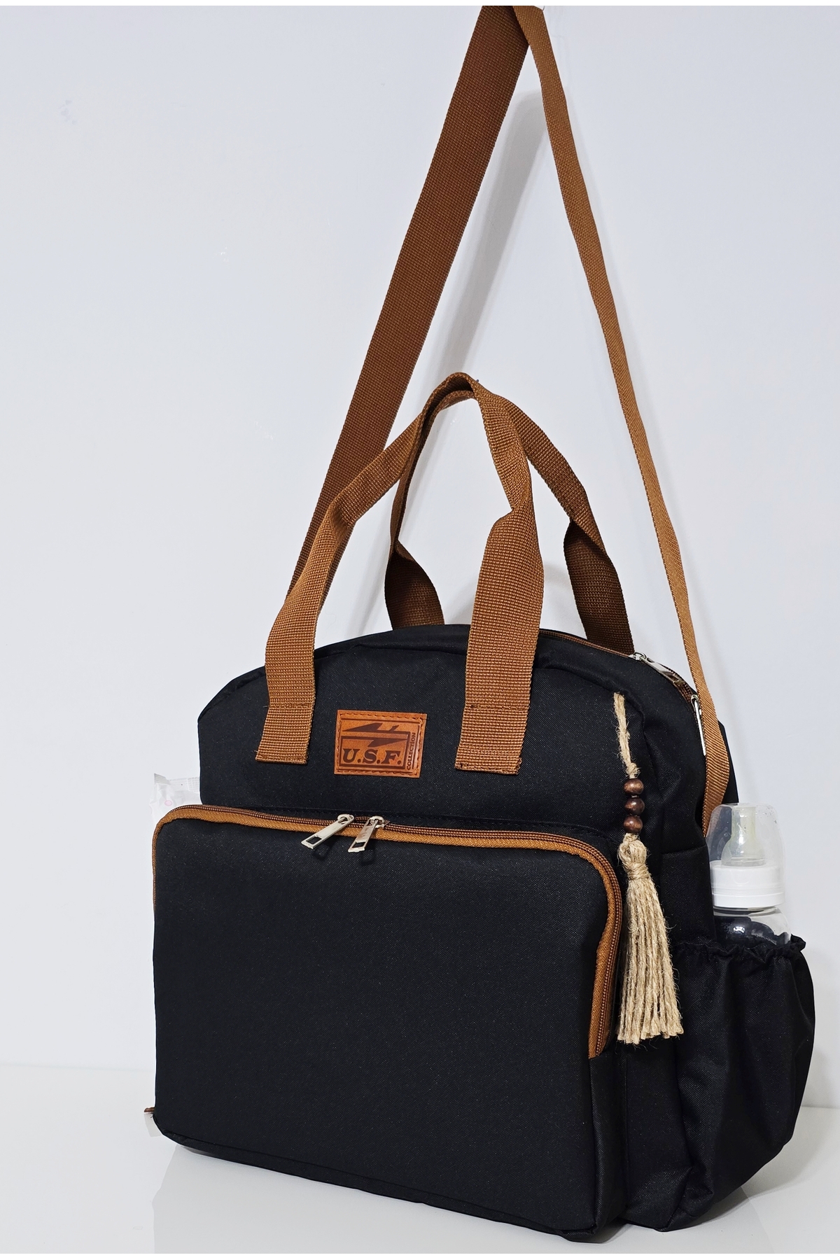 USF Ana Kucağı Puset Portbebe Bebek Taşıma + Anne Bebek Bakım Sırt El Omuz Çantası 2 li set fotoğrafı 4 (önizleme)