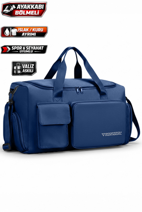 Ghassy Co Unisex Ayakkabı Bölmeli Askılı Fonksiyonel Cepli Geniş Seyahat Fitn...