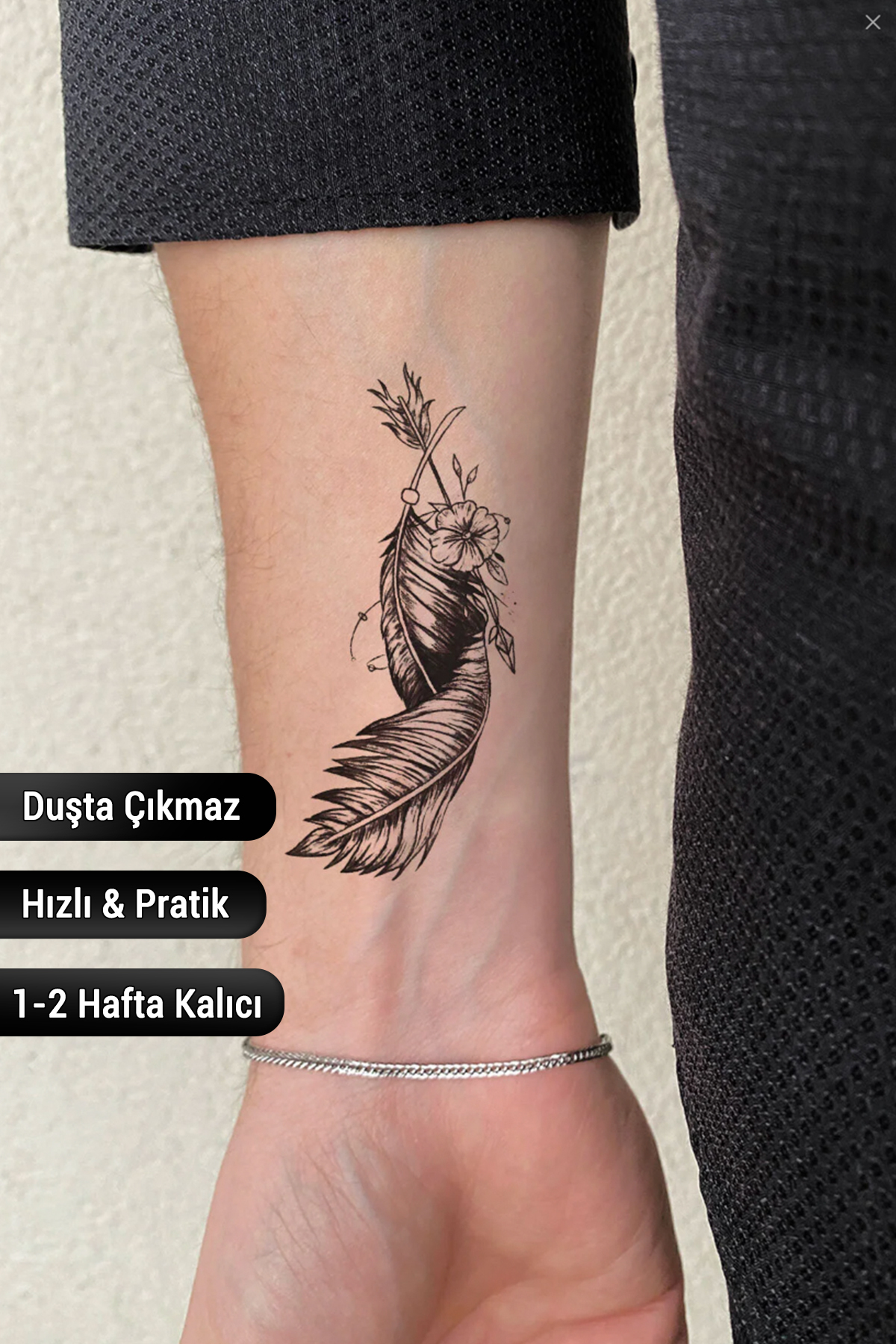 BiWini Tüy Geçici Dövme Tattoo Bilek Kol Bacak Ve Göğüs Arası Erkek Kadın