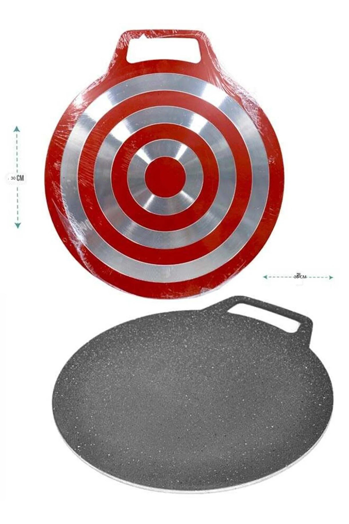 مقلاة صاج خبز ومصابيب تيفال غير لاصق – مقرصة كريب بيد عريضة مقاسات متعددة