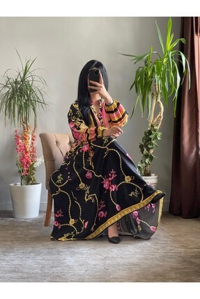 PREMİER VİE BİSİKLET YAKA TESETTÜR VİSKON ELBİSE