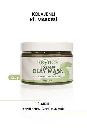Royues Kolajen Kil Maskesi Gözenek Sıkılaştırıcı, Siyah Nokta Karşıtı 125g
