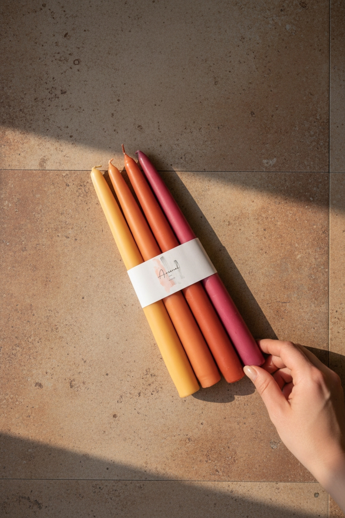 Candlestick Candle | Colors Of The Arienel | Shades Of Fall | Set of 4 | Tapered | Handmade | Unique