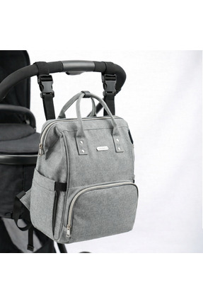 Köşe Mağaza Keten Gri Su Geçirmez Anne Bebek Sırt Çantası Büyük Hacimli Bakım...
