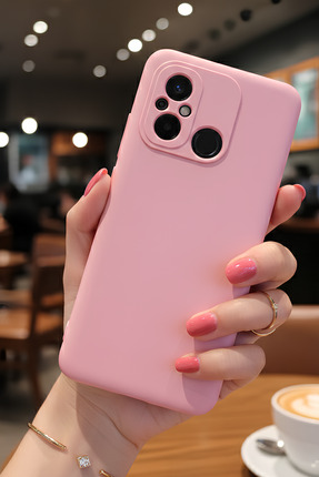 Hatreds Xiaomi Redmi 12C İçin Uyumlu İçi Kadife Sıvı Silikon Kılıf