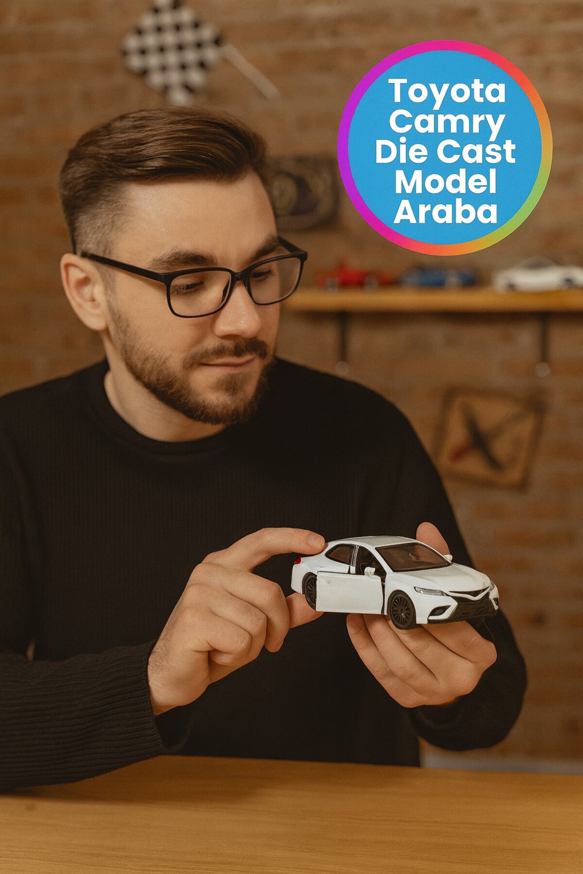 TOYFEST Uzak Doğu Serisi Toyota Camry Beyaz Açılır Kapılar DieCast