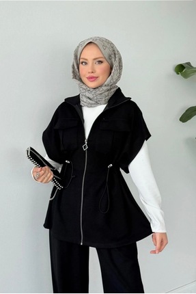 moda paketi Kadın Modal Yelekli Takım – Kısa Kollu Yelek & Bol Paça Pantolon