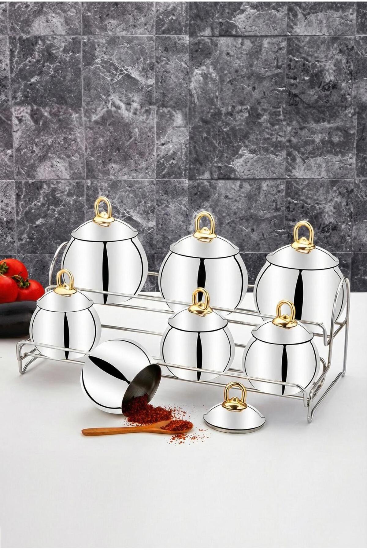 ÖZLİFE ÇELİK SAKLAMA KABI ÖZLİFE ROOZ Asya 15 Parça Baharatlık