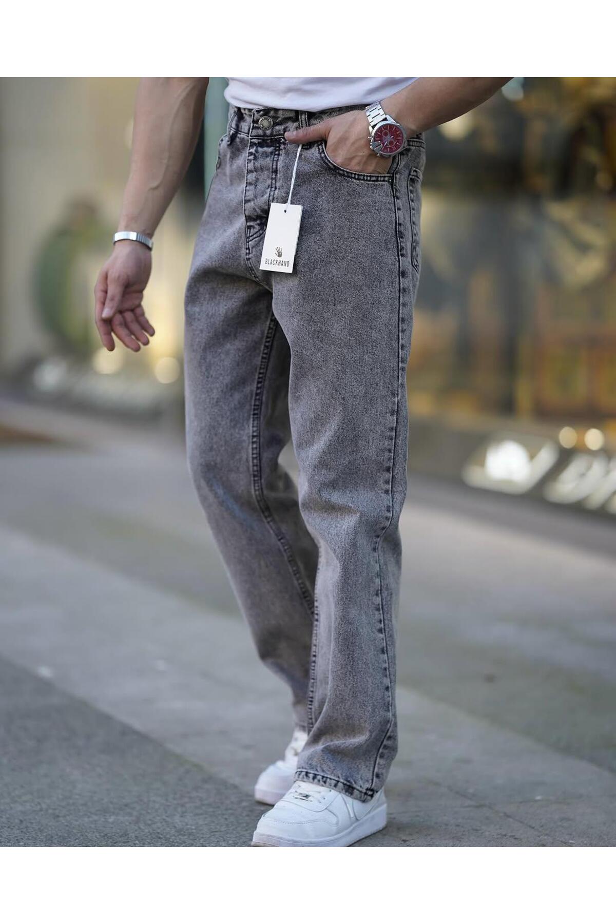 More Gri Erkek Baggy Pantolon görsel 4