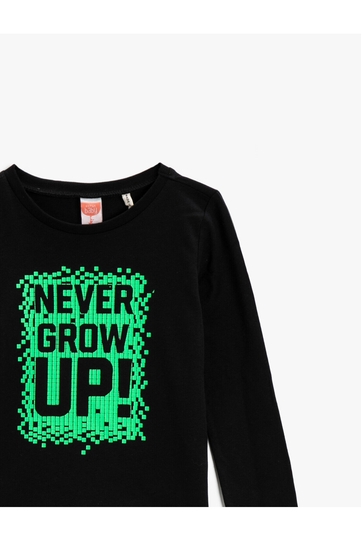 Koton Uzun Kollu Tişört Baskılı Pamuklu fotoğrafı 3 (önizleme)