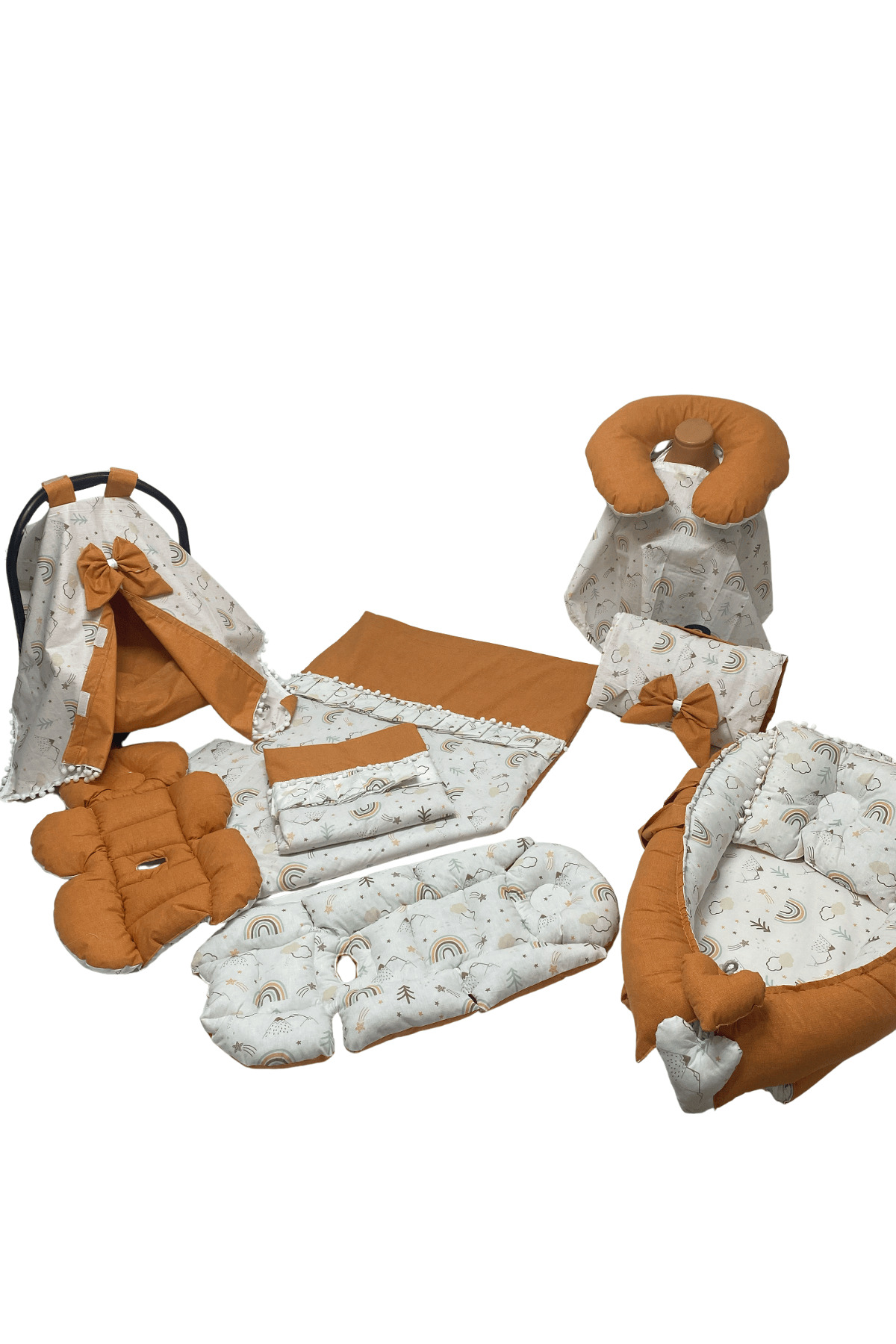 Happy Baby Dikiş Atölyesi 13’lü Babynest Puset Örtüsü Alt Açma Emzirme Yastığı Ana Kucağı Bebek Arabası Minderi Anne Yanı fotoğrafı 2 (önizleme)