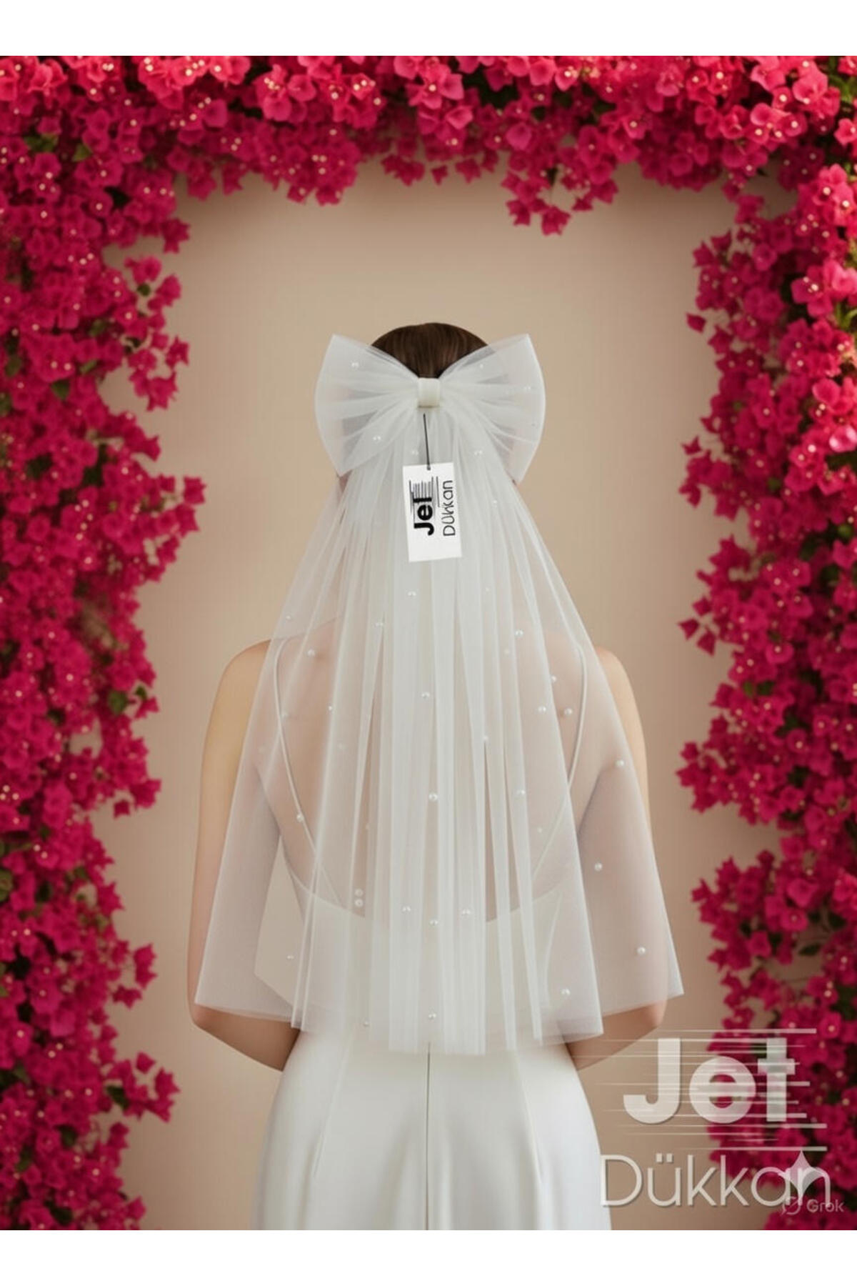 Fiyonk Duvak - Gelin Gelinlik Için, Nikah, Duvağı,tül, Kırık Beyaz