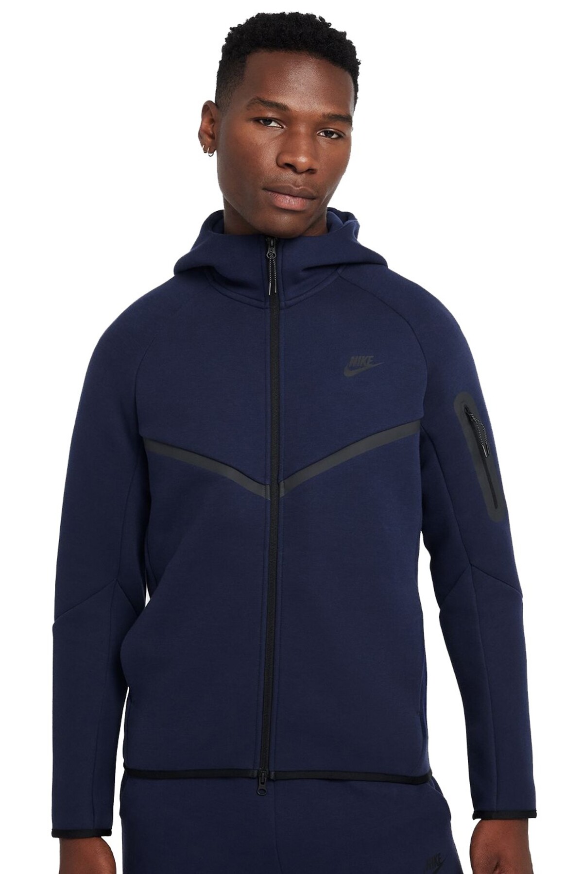 کاپشن ورزشی کلاه‌دار تمام زیپ از جنس پشم گوسفند Tech Fleece نایکی ژاکت اسپرت Nike
