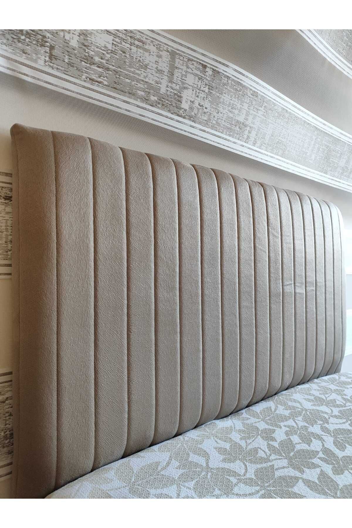 Sonne Linen Bed Base Bed Headboard Cover 160cm Mink