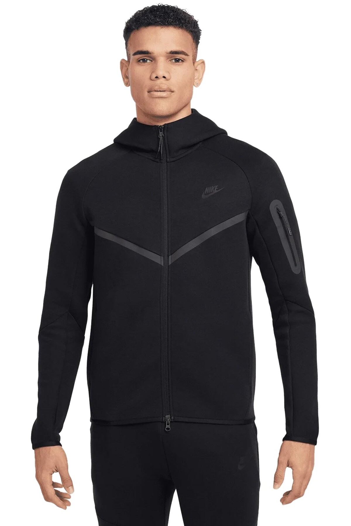 کاپشن ورزشی کلاه‌دار تمام زیپ از جنس پشم گوسفند Tech Fleece نایکی سویشرت اسپرت Nike