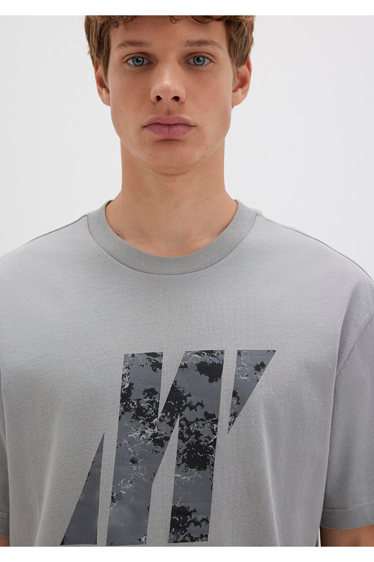 Mavi  Pro Logo Baskılı Gri Tişört Loose Fit / Bol Rahat Kesim 0613083-82577 - Görsel 7