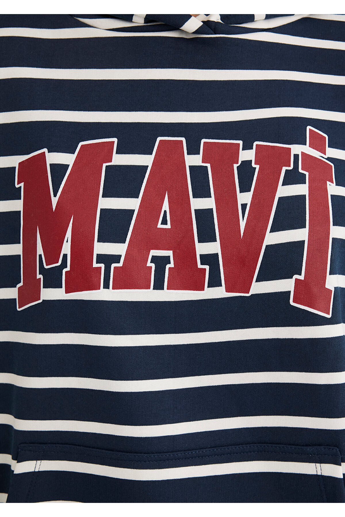 Mavi  Logo Baskılı Lacivert Çizgili Sweatshirt 1S10118-81518 - Görsel 6
