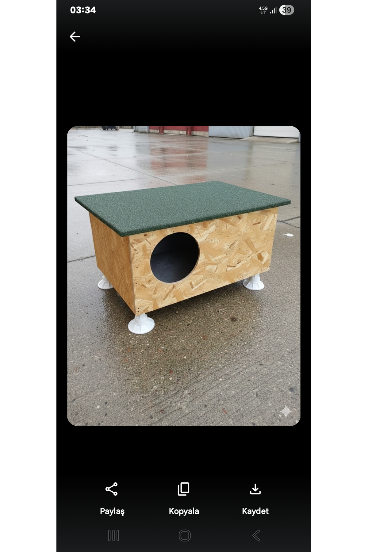 Osb Dış Mekan Kedi Kulübesi Kedi Evi Kedi Yuvası-kedi Yatağı 45x37x30